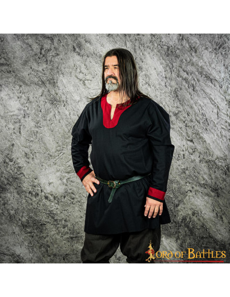 Black-red Viking tunic Sigurd model