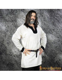 Viking tunic white-black Sigurd model