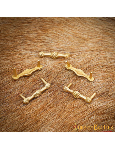 Pack of 5 medieval brass decorations...