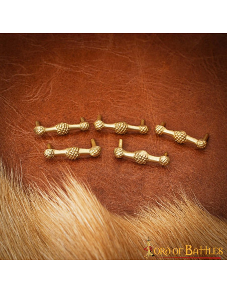 Pack of 5 medieval brass decorations...