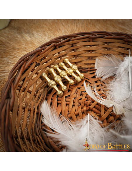 Pack of 5 medieval brass decorations...