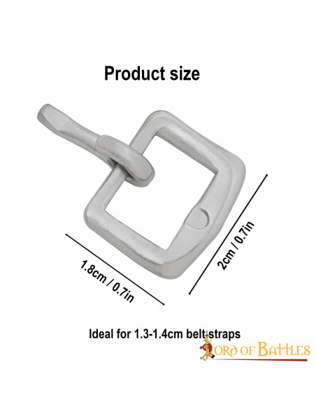 Pack of 3 steel buckles (1.8 x 2 cm.) Pack of 3 steel buckles (1.8 x 2 cm.)