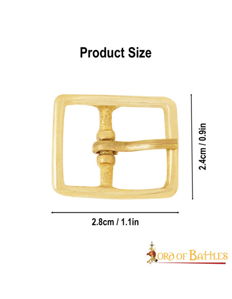 Small pure brass buckle (2.8 x 2.4 cm.)
