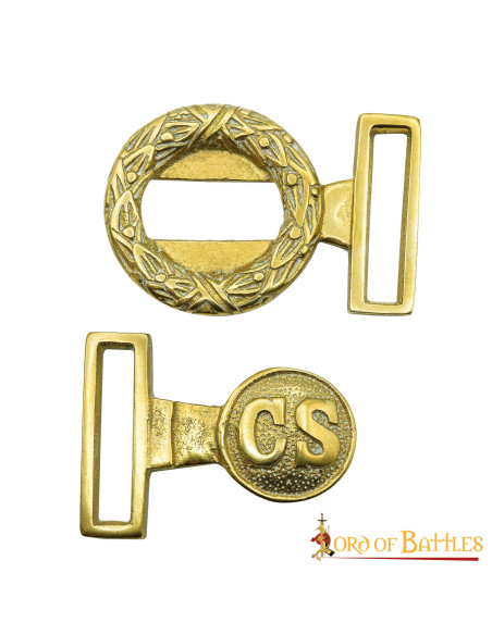 Confederate Officers Civil War Brass...