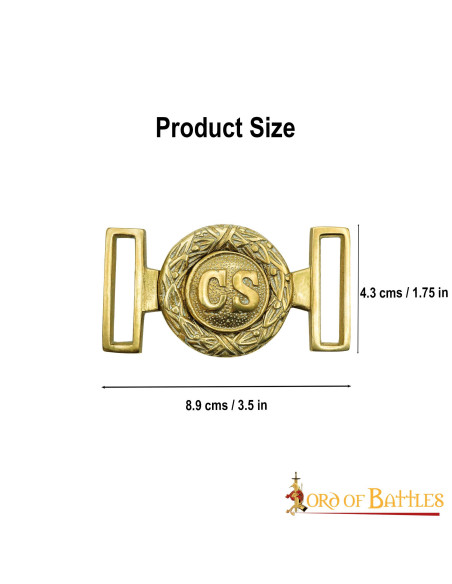 Confederate Officers Civil War Brass...