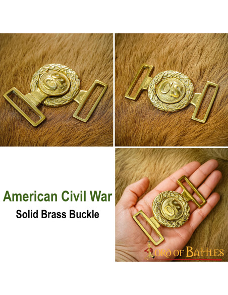 Confederate Officers Civil War Brass...