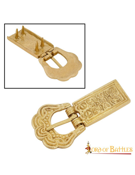 Celtic Buckle Solid Brass Floral Pattern Celtic Buckle Solid Brass Floral Pattern