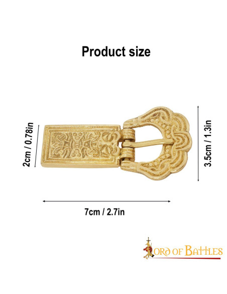 Celtic Buckle Solid Brass Floral Pattern Celtic Buckle Solid Brass Floral Pattern