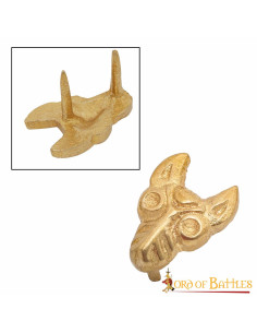 Pack of 5 Celtic Wolf Brass Decorations 2