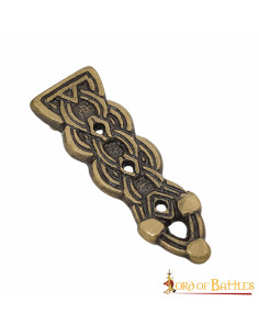 Antique brass Celtic belt tip