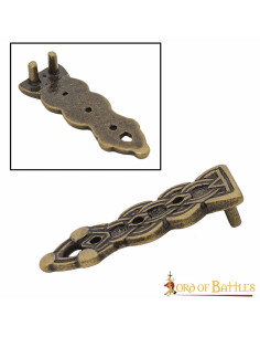 Antique brass Celtic belt tip 2