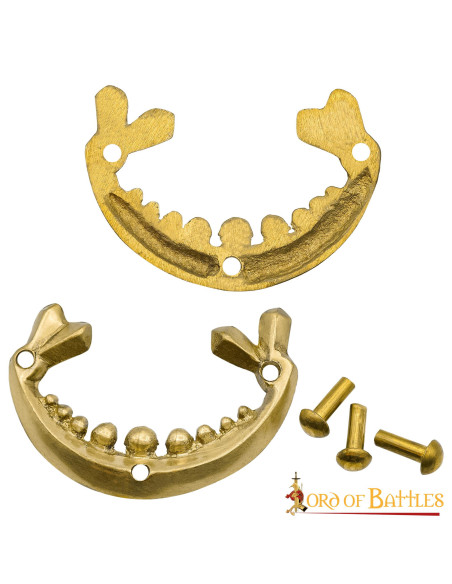 Pack of 2 Viking brass belt decorations