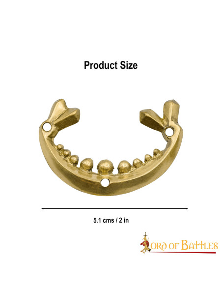 Pack of 2 Viking brass belt decorations