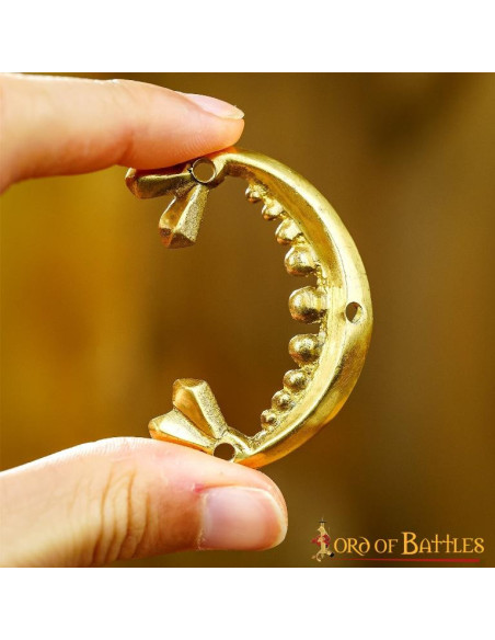 Pack of 2 Viking brass belt decorations