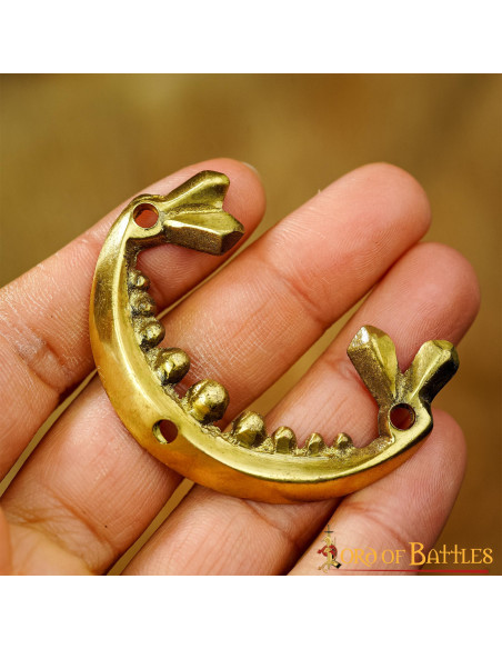 Pack of 2 Viking brass belt decorations