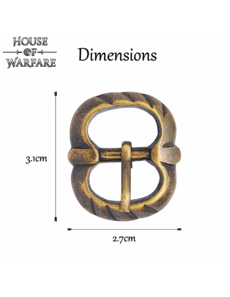 Small aged brass buckle (3.1 x 2.7 cm.) Small aged brass buckle (3.1 x 2.7 cm.)