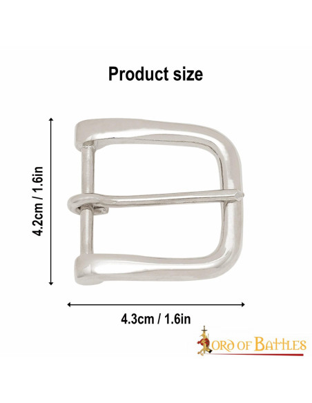 Classic steel buckle (4.3 x 4.2 cm.)