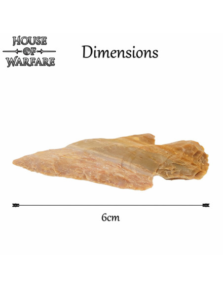 Small flint stone arrowhead (6 cm.)