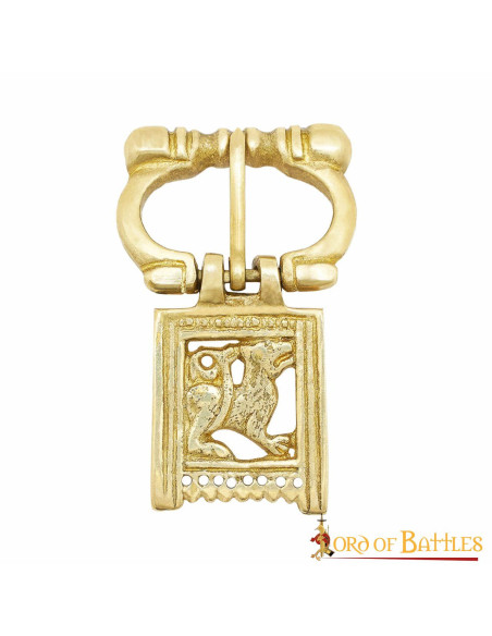 Medieval brass wolf buckle (6.2 x 2.8... Medieval brass wolf buckle (6.2 x 2.8...