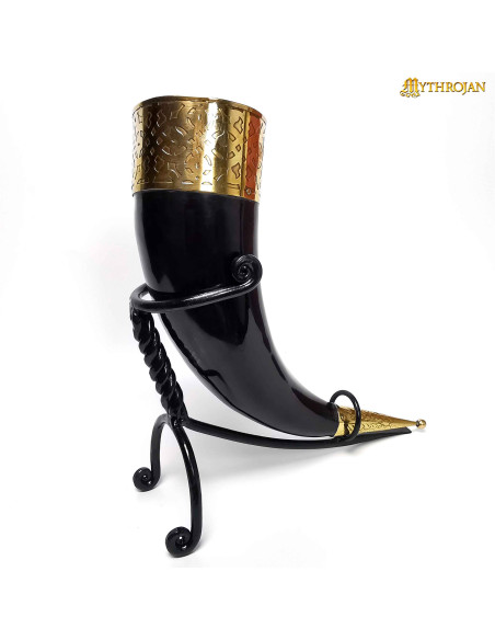 Iron support for medieval horn (250 -...