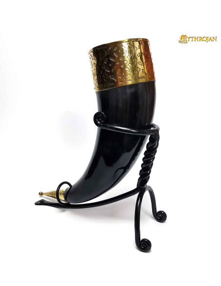 Iron support for medieval horn (250 -...