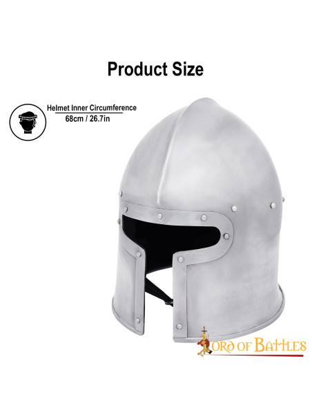 Medieval barbuta Italian style 15th...