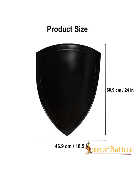 Smooth black shield to paint (60.9 cm.)