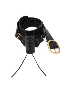 Medieval leather baldric with belt, for swords.