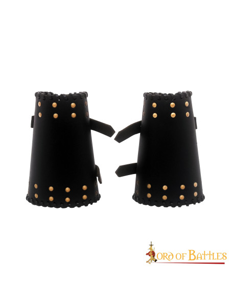 Medieval leather bracers with studs...