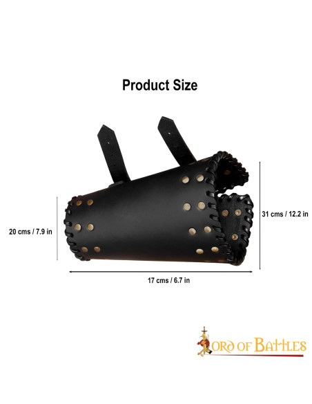 Medieval leather bracers with studs...