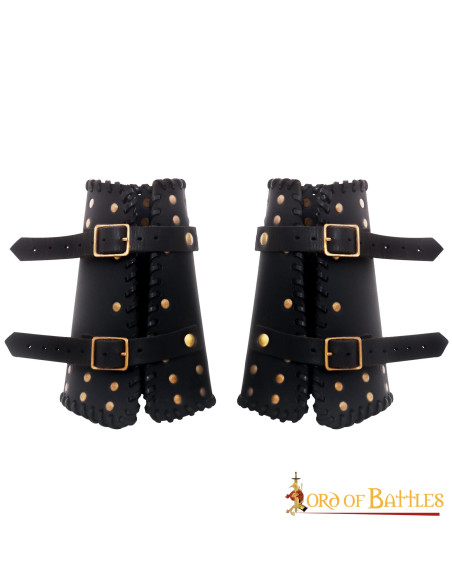 Medieval leather bracers with studs...