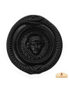 Medusa head style circular medieval knocker