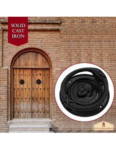 Medusa head style circular medieval knocker 2