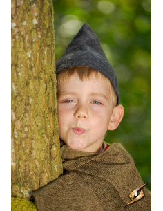 Fantasy Gnome hat, gray wool 2