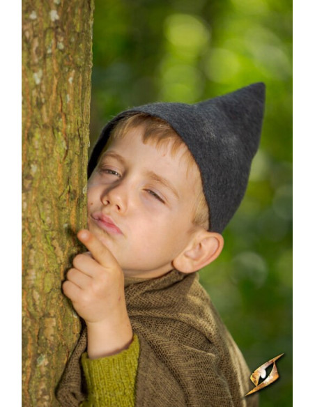 Fantasy Gnome hat, gray wool