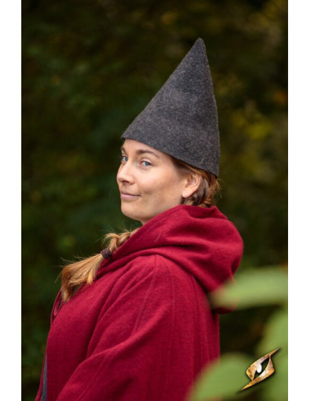 Fantasy Gnome hat, gray wool