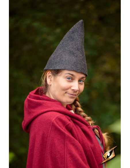 Fantasy Gnome hat, gray wool