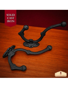 Rustic cast iron wall hooks (19 x 6.8 cm.) 2