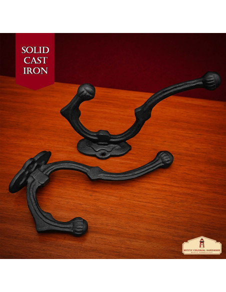 Rustic cast iron wall hooks (19 x 6.8...