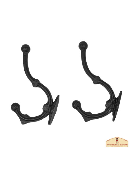 Rustic cast iron wall hooks (19 x 6.8...