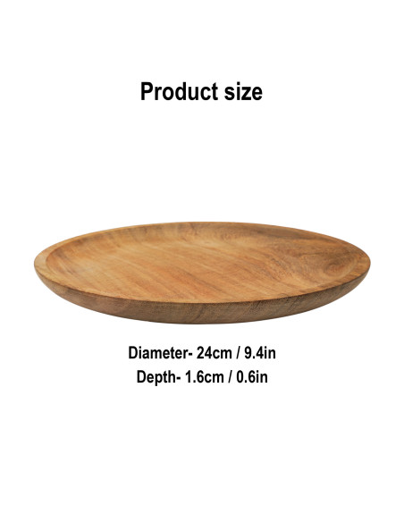 Medieval wooden plate (23 cm diameter)