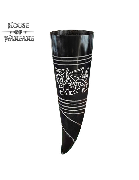 Medieval drinking horn Celtic dragon...