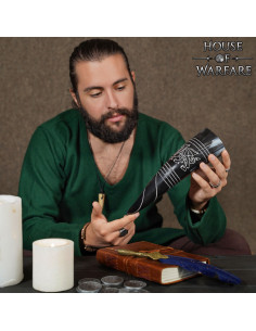 Medieval drinking horn Celtic dragon design 2