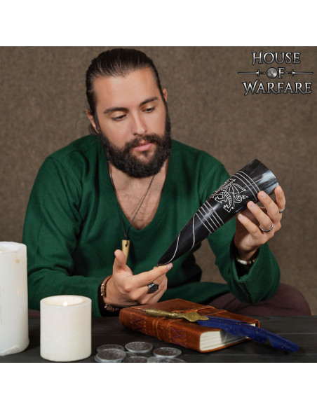 Medieval drinking horn Celtic dragon...