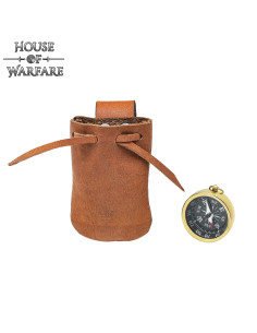 Pirate compass with genuine leather case (3.5 cm.)