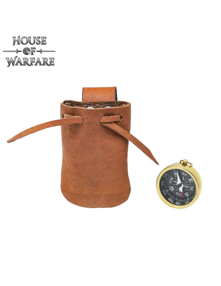 Pirate compass with genuine leather...