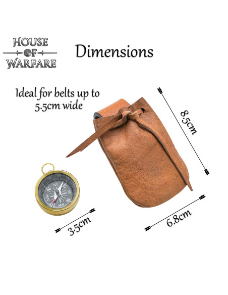 Pirate compass with genuine leather...