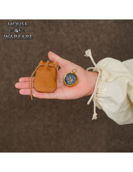 Pirate compass with genuine leather...