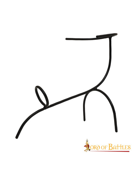 Hand forged iron horn support