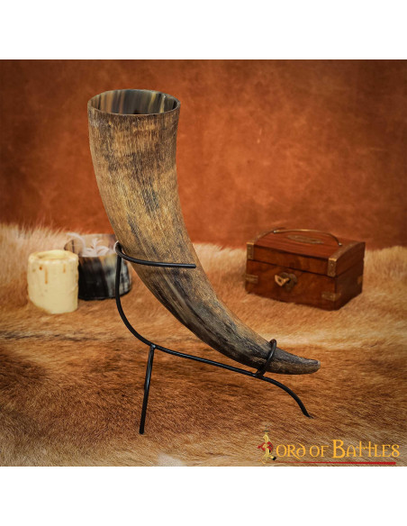 Hand forged iron horn support